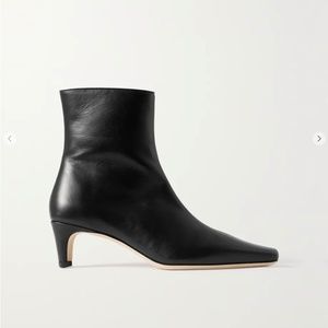 STAUD Wally ankle boots, black leather, size 41, new/never worn